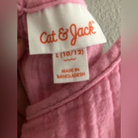 Cat & Jack pink soft cotton dress sz 10/12 - Picture 4 of 5